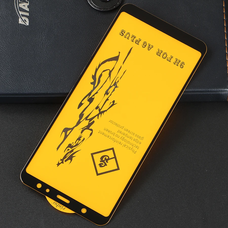 WOLFPSYCH 6D полное покрытие закаленное Стекло на для samsung Galaxy A6 плюс 2018 полный клей