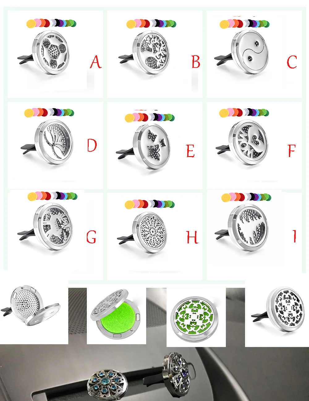 Диффузор для эфирного масла медальон аксессуары салона автомобиля