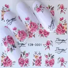 LCJ 1 лист Розовая розасиняя бабочкаЛовец снов наклейки для ногтей искусственная полированная наклейка для ногтей 32 дизайна