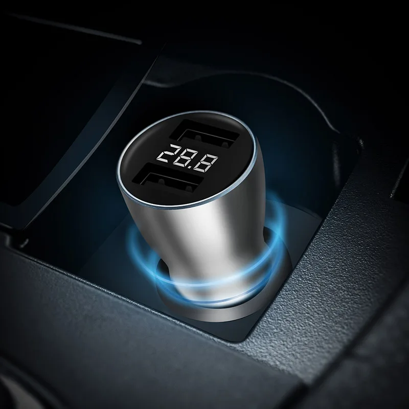 Оригинальное автомобильное зарядное устройство ZMI с двумя USB-портами 18 Вт быстрая
