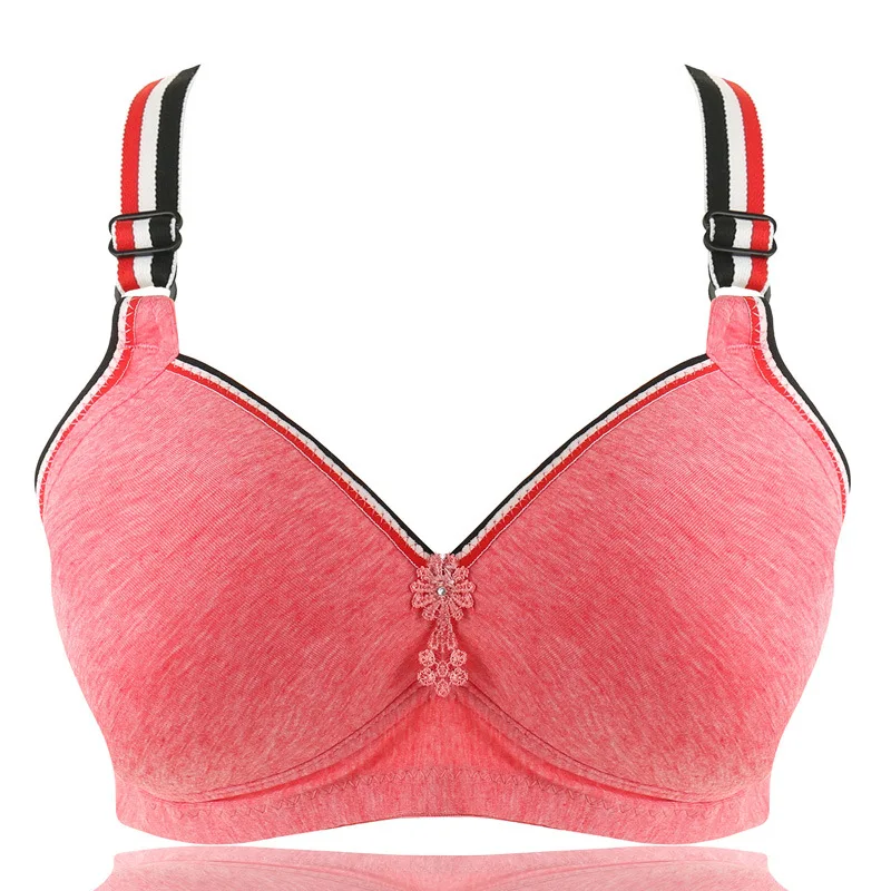 2019 Women Wireless Bra Cotton Wire Free Large Size Bras Full 40-48 d&ampe Cup Lingeire Comfortable Intimates Underwear Plus | Женская