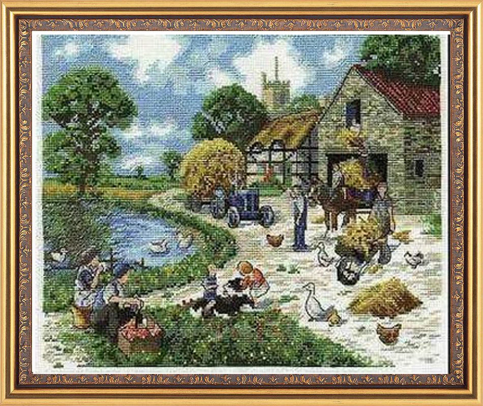 Рукоделие DIY Вышивка крестом наборы для вышивания 11CT &amp 14CT урожай сезон | Дом и сад