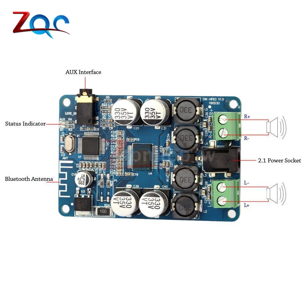 Двухканальный беспроводной Bluetooth 4 0 усилитель TDA7492P плата аудиоресивер 25 Вт +