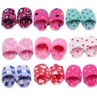 18 inch american doll shoes nylon wool slippers casual shoes newborn shoe girls baby toys fit 43 cm boy dolls s133