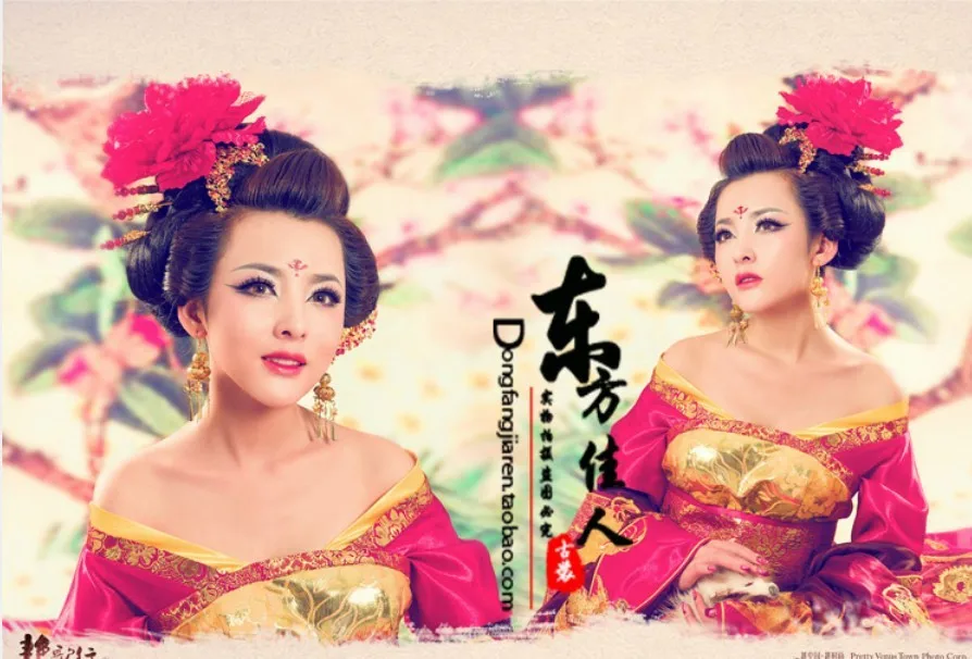 Yangexing Древняя китайская Династия Тан роскошный Hanfu с длинным хвостом аппликация