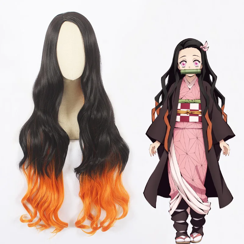 Cosroad Nezuko Tanjirou Kamado парики Demon Slayer Kimetsu no Yaiba Косплей парики зенитсу агатсума
