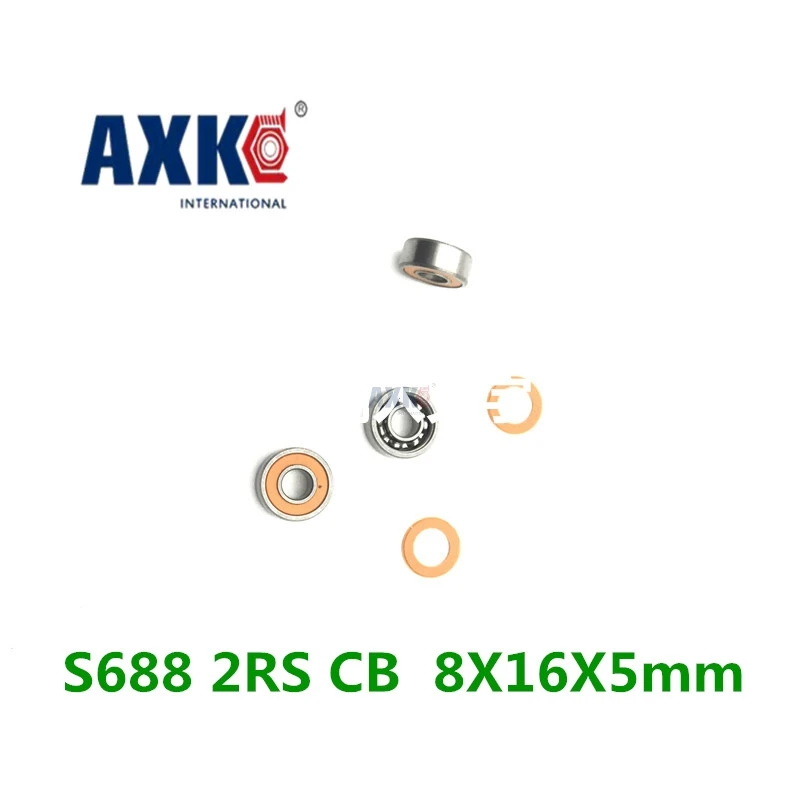 1 шт. 8X16X5mm S688 2RS CB ABEC7 гибридные керамические подшипники из нержавеющей