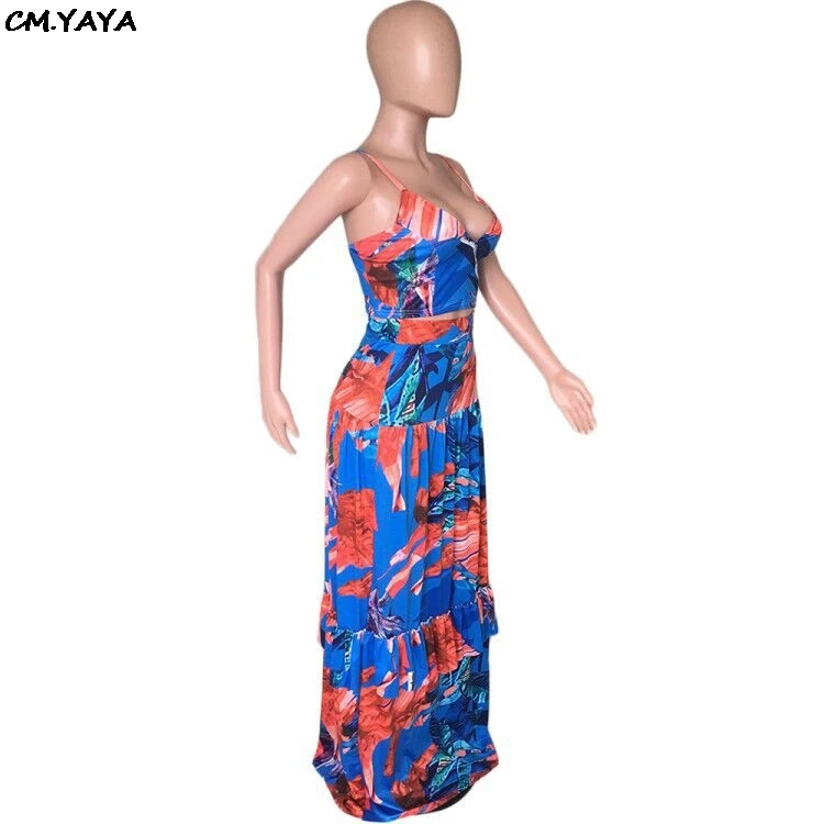 Женский пляжный костюм из двух предметов длинное пляжное платье с объемным