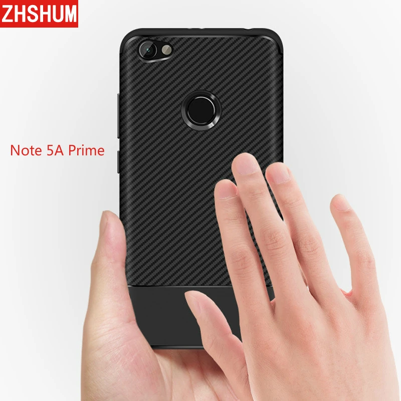 Чехол из углеродного волокна для Xiaomi Redmi Примечание 5A Prime мягкие силиконовые
