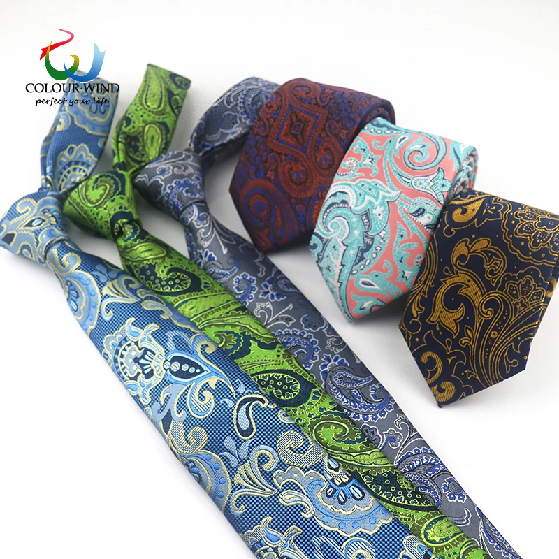 

Мужской галстук ручной работы, формальный узкий галстук из полиэстера с узором пейсли, красный, синий, темно-синий цвета, винтажные Галстуки...