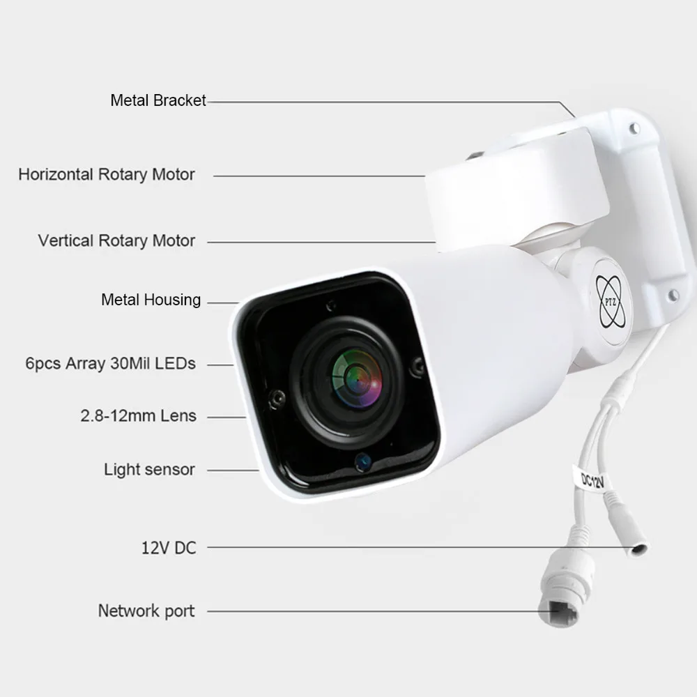 LOXCAM H.265 + 8CH 5MP NVR комплект камер видеонаблюдения Система PTZ с автоматическим зумом