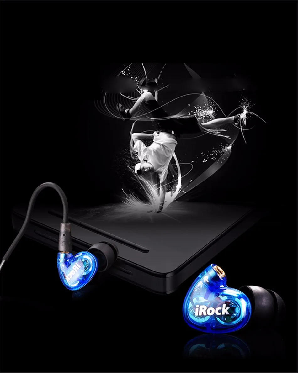 YMDX irock A8 наушники-вкладыши, прозрачная Проводная стереогарнитура Super Bass, двойной драйвер с микрофоном для смартфона, разъем 3,5 мм