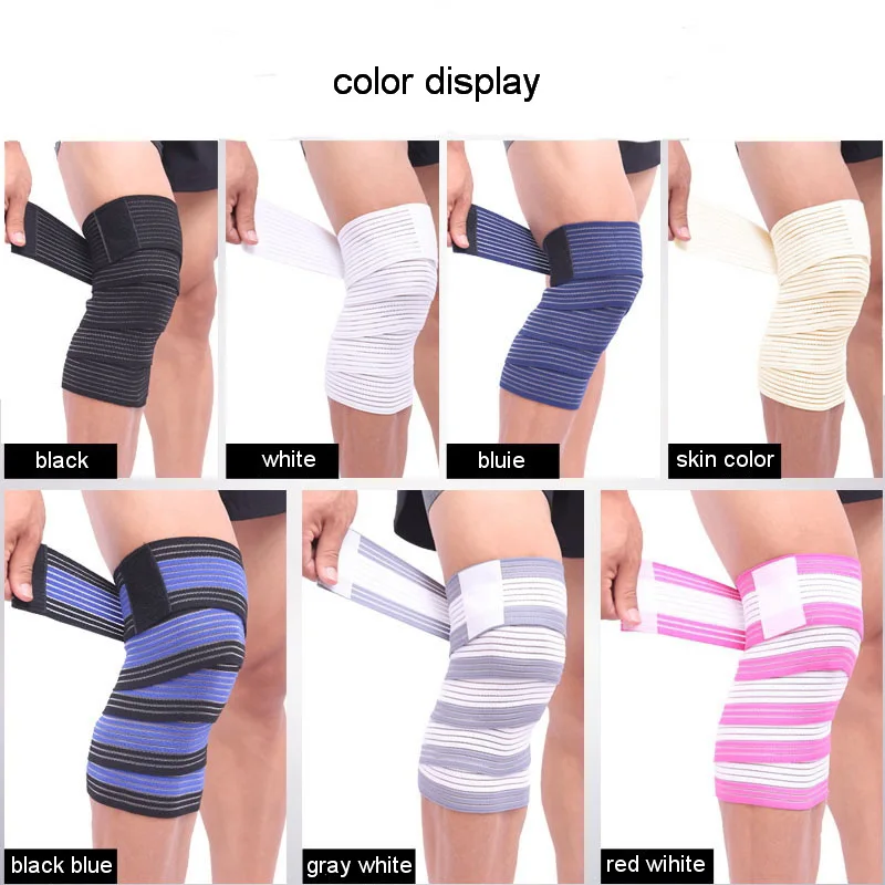 2 шт. эластичные компрессионные повязки AOLIKES для фитнеса 120*7 5 см 7 цветов|leg