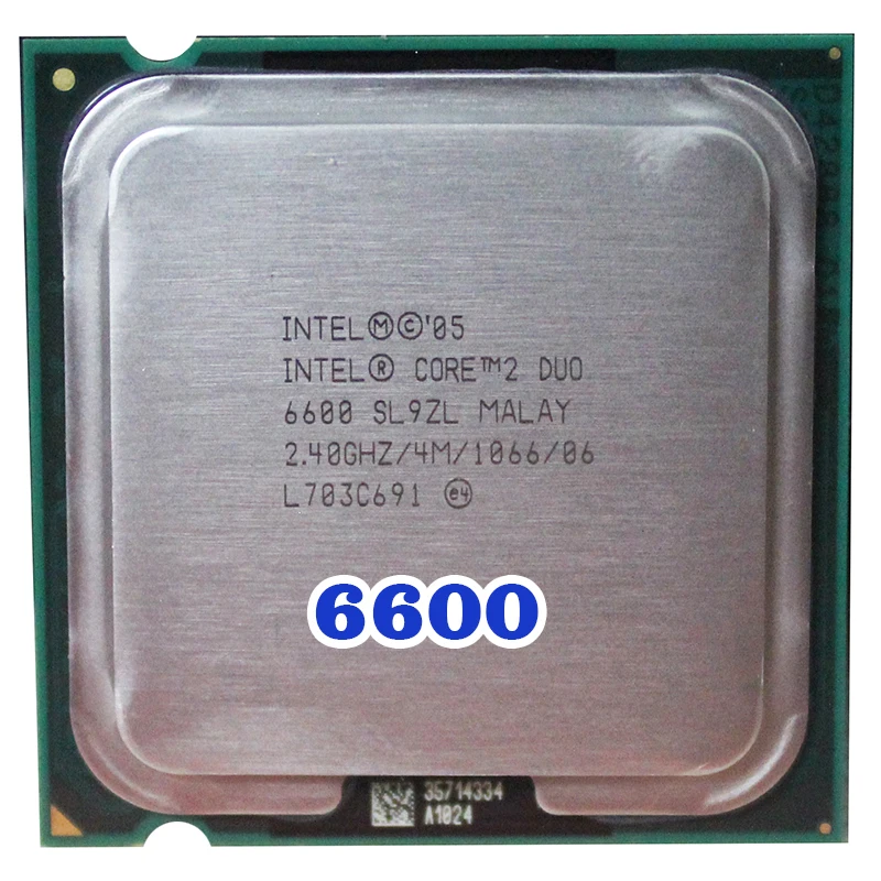 

FOR Original Core 2 Duo E6600 Socket LGA 775 CPU Processor (2.4Ghz/ 4M /1066MHz) 65W