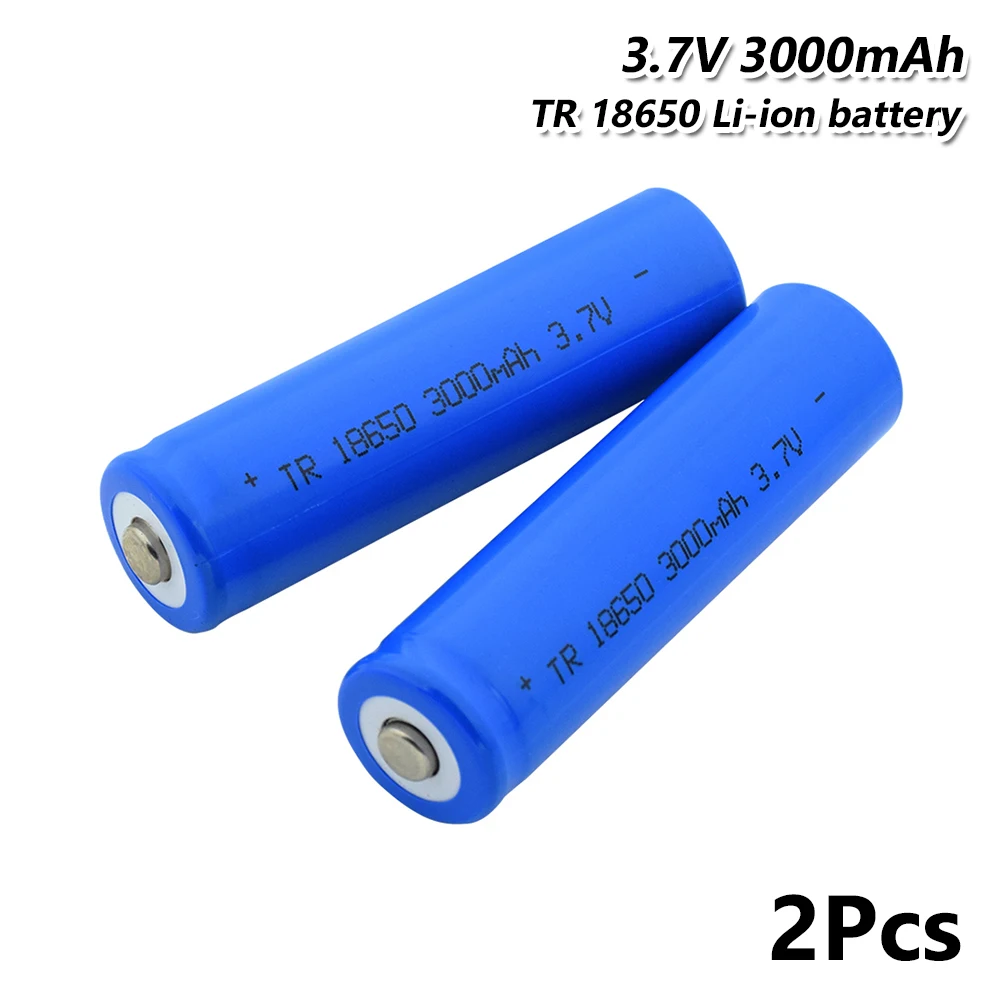 2 Pcs 3,7 V 3000mAh 18650 батарея питания литий-ионная аккумуляторная батарея 3000mAh 3,7 V аккумуляторная батарея - Цвет: 2 Pcs