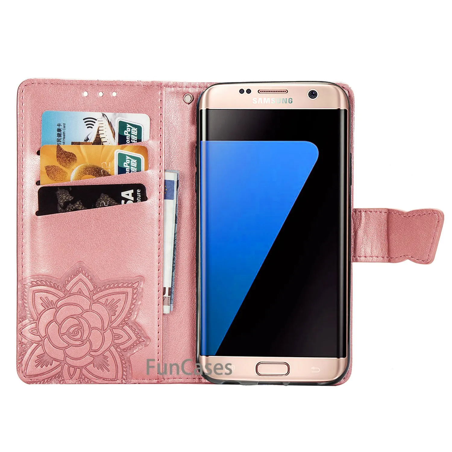 Luxury Wallet Case For Samsung Galaxy S7 Edge Cover Flip Leather Phone Mobile Shell | Мобильные телефоны и аксессуары