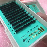 1 trayset south korean silk lashes individual eyelashes extension all curl length avaliable premade fans lashes free shipping