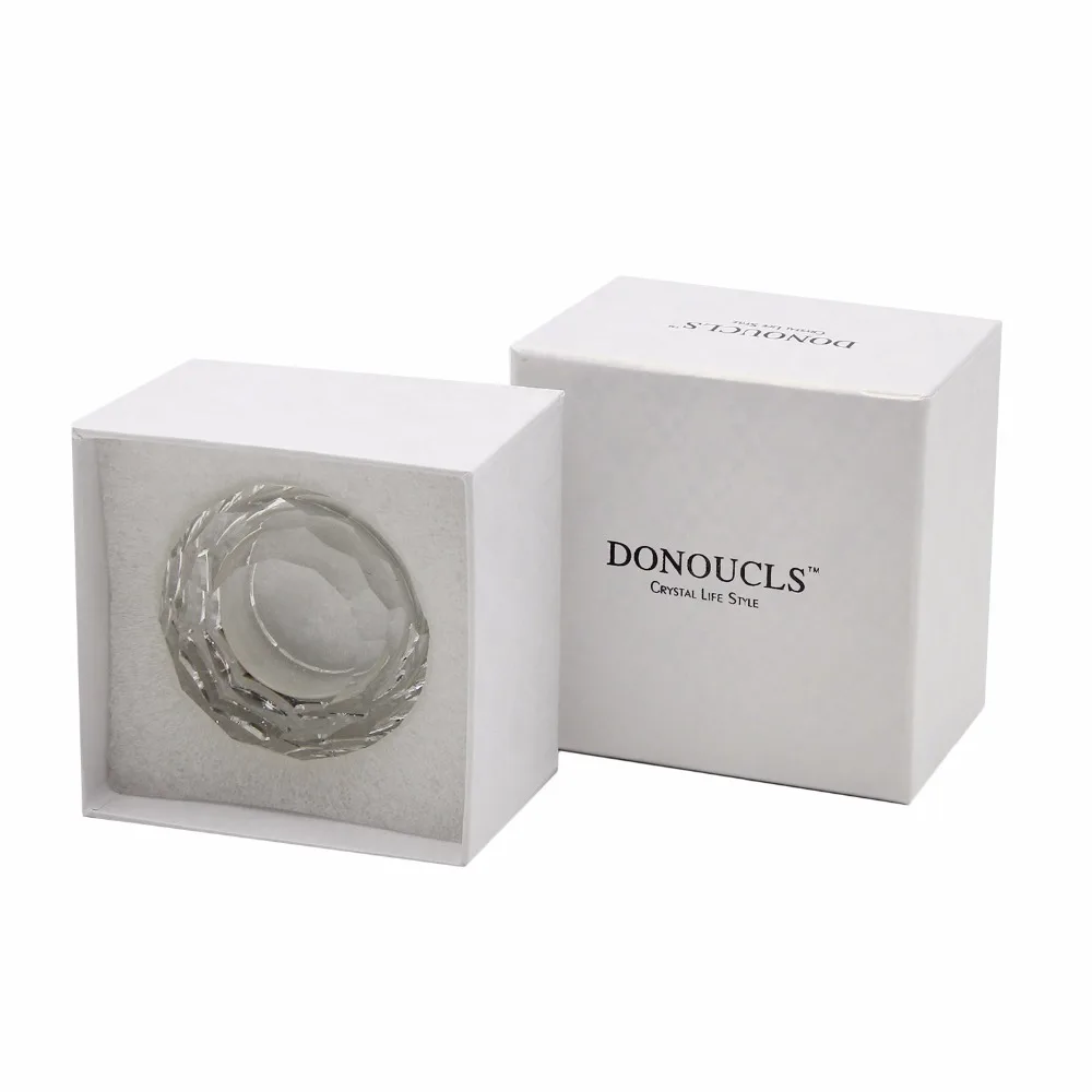 Donoucls tealight держателей хрусталя для стола подсвечник Ужин стол с белой подарочной