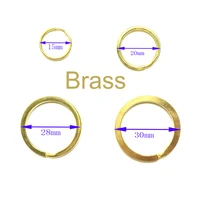 10pcs brass split rings key chain hook loop hoop key holder split rings keyring keychain diy key circles