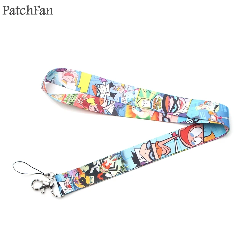 Patchfan Dexter's Lab cartoon брелок для ключей, шейный ремешок, тесьма, лента для шеи, бейдж, держатель для телефона, ожерелье A1608