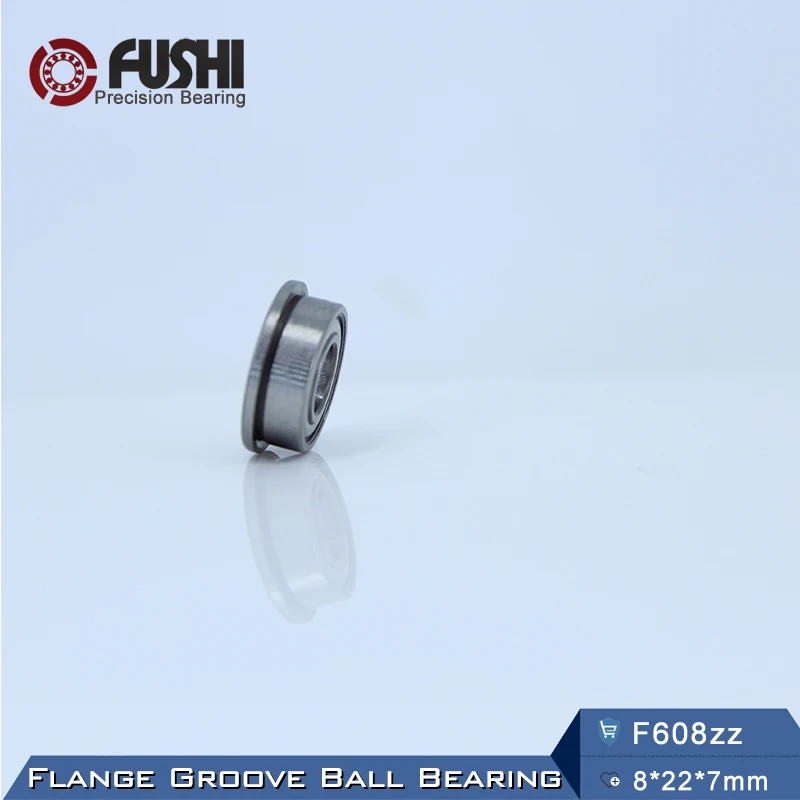 F608ZZ подшипник ABEC-5(10 шт.) 8*22*7 мм фланцевые F608Z шарикоподшипники F608 ZZ