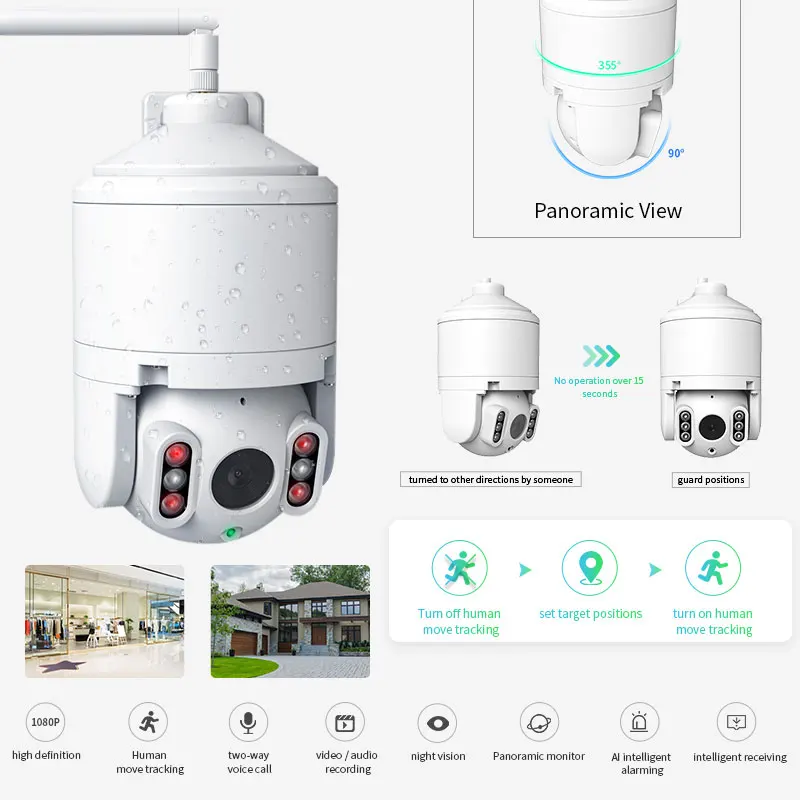 Meisort 605e Водонепроницаемая wifi камера уличная PTZ IP H.264 1080 p скоростная купольная