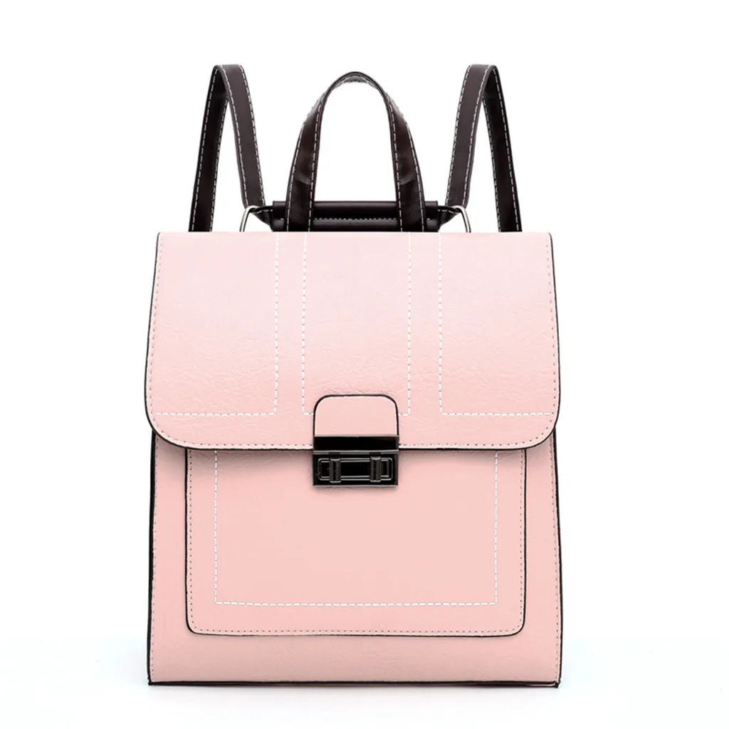 Кожаный рюкзак женская повседневная сумка mochila feminina escolar Женская деловая дикая