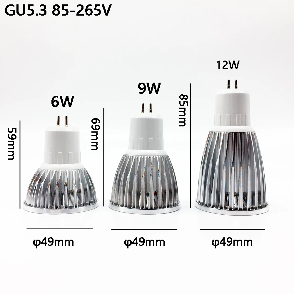 Светодиодный прожектор Cob GU5.3 MR16 новинка высокая мощность MR 6 12 В GU 5 3 220