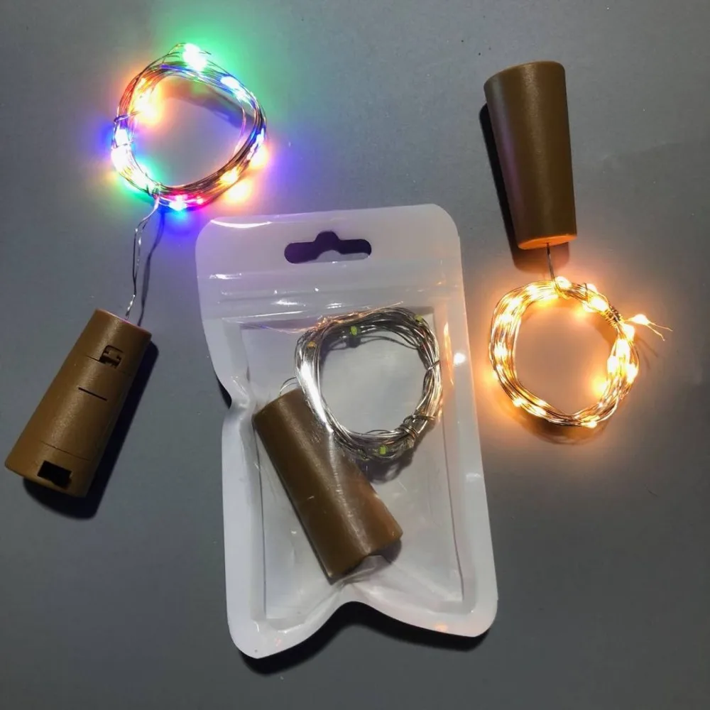 2 м 20LED винные пробки Форма Батарея Медный провод огни строки для бутылки DIY | Лампы