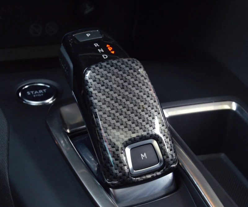 Carbon Fiber Color Interior Gear Shifter Decorative Frame Cover Trim For Peugeot 3008 GT 5008 2017 2018 | Автомобили и мотоциклы