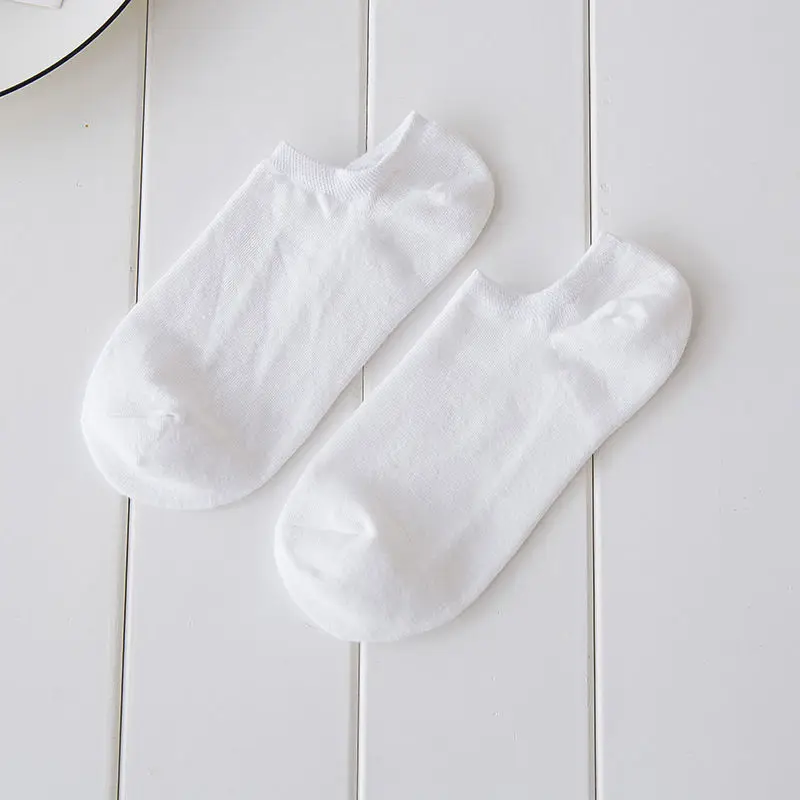 Новые женские хлопковые носки с низким вырезом модные носки-лодочки однотонные