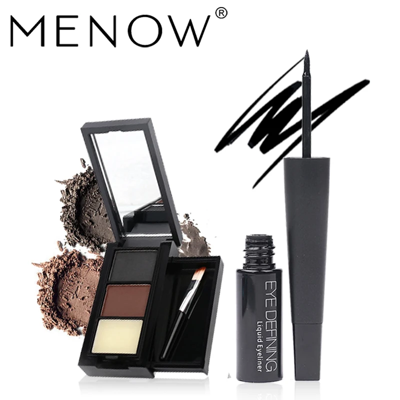 Menow бренд Make Up Set черный Водонепроницаемый жидкости Подводка для глаз и