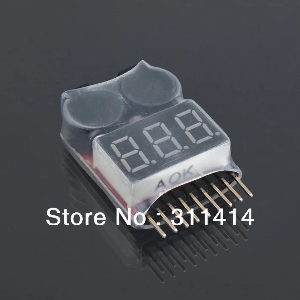 Promotion New 1S-8S Battery Low Voltage Buzzer Alarm dual speaker meter &amp Tester 1S 2S 3S 4S 5S 6S 7S 8S Free Shipping | Игрушки и