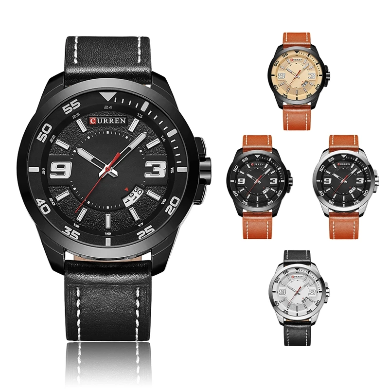 2017 CURREN Кварцевые часы мужские Топ Бренд роскошные известные наручные Мужские