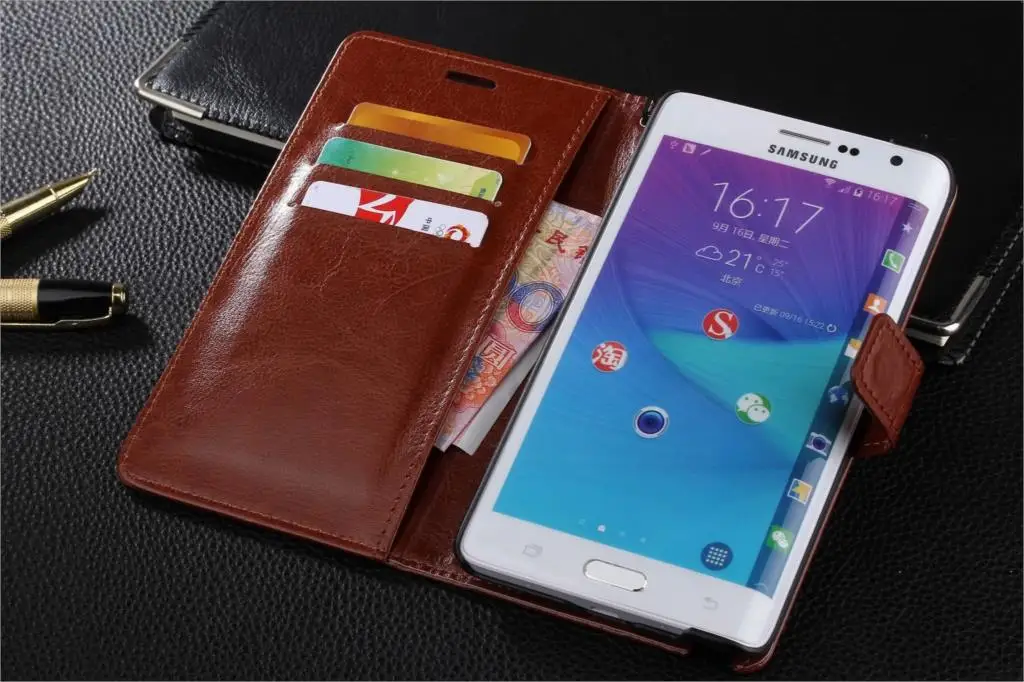 Чехол для Samsung Galaxy Note Edge N9150 кожаный чехол-бумажник с откидной крышкой | Мобильные