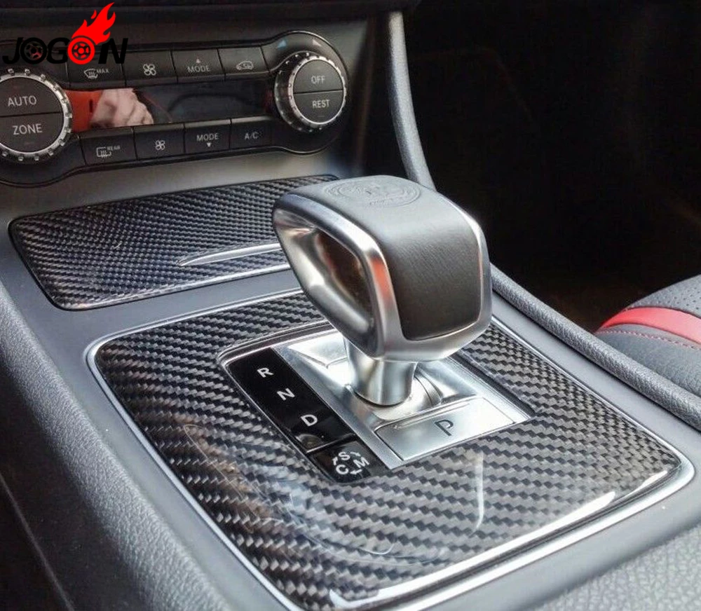 Выхлопной трубы из углеродного волокна для Benz A CLA GLA W176 C117 X156 A45 CLA45 GLA45 2013- пепельница для сигарет Шестерни панель переключателя передам накладка