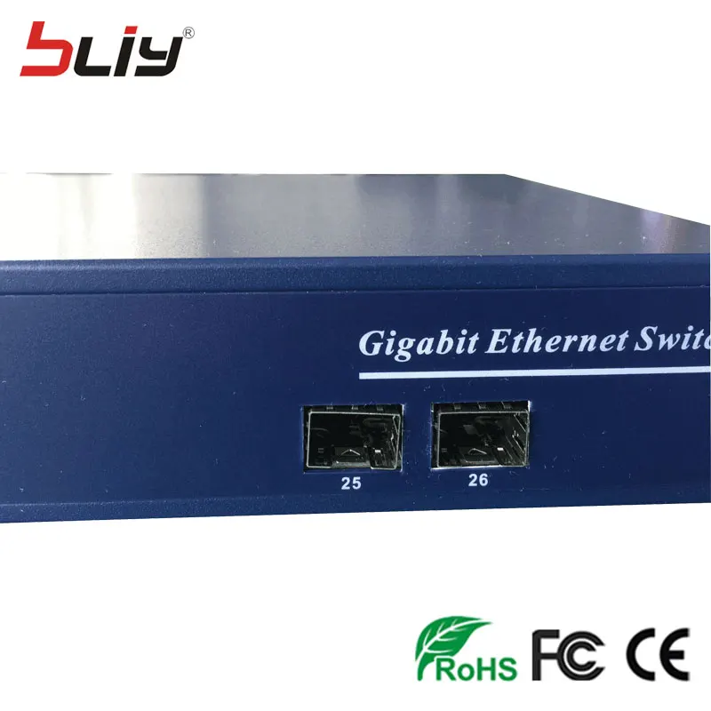 2 порта SFP 16 портов rj45 гигабитный Ethernet волоконно оптический коммутатор с