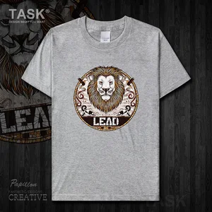 Мужская футболка с изображением Льва, животных, Забавный принт, одежда с коротким рукавом, круглый вырез, хлопок, удобная, тонкая мода, уличн...