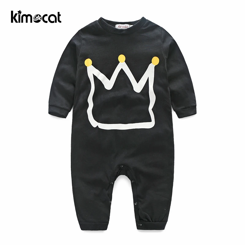 

Kimocat Boys Clothing Long Sleeve Golden Crown Prints High Quality Cotton Baby Clothes Jumpsuit Newborn Baby Boy Clothes Rompers