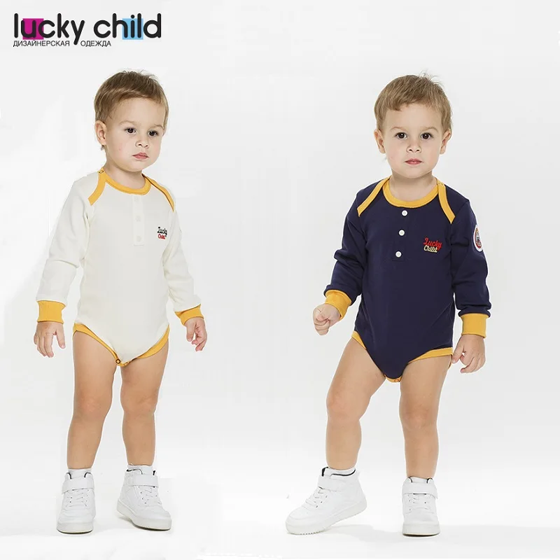 Боди Lucky Child без начёса для мальчиков и девочек арт. 27-19 1 шт (Мужички) [сделано в
