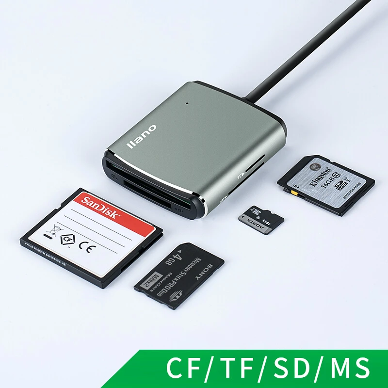 Llano 4 в 1 USB 3 0 устройство для чтения смарт карт флэш памяти TF/SD/MS/CF карты micro SD usb