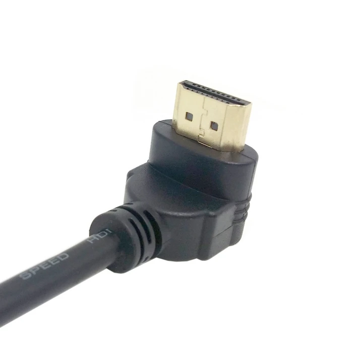Вниз угловой 90 градусный разъем HDMI 1 4 с Ethernet & 3D Тип A штекер гнездо Удлинительный
