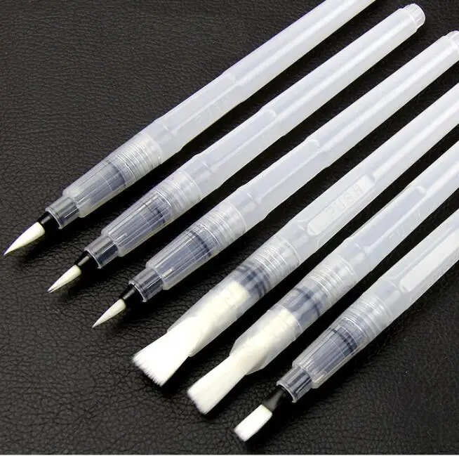 6 шт./лот плоский наконечник пилот водные кисти для окраски волос ручка