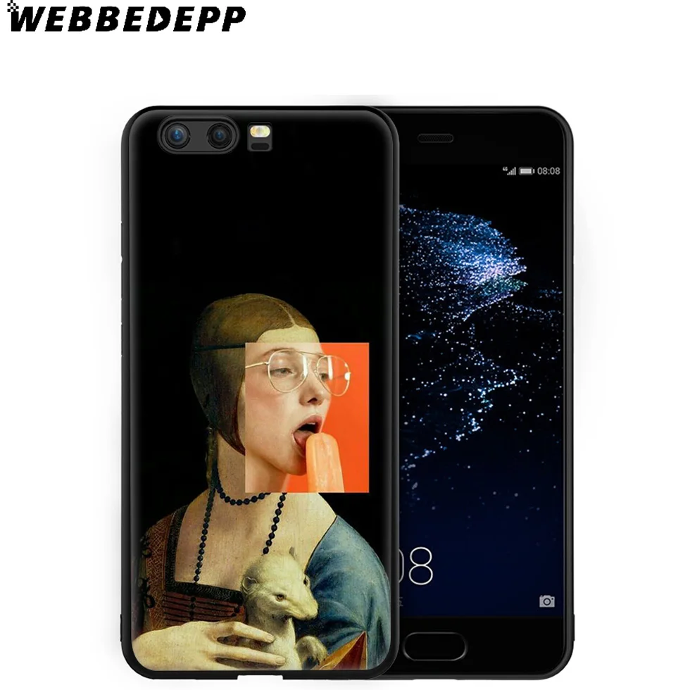 Мягкий чехол Mona Lisa Art David Lines для Huawei P8 P9 P10 P20 P30 Lite Pro P Smart Z Plus 2019 Y6 Prime 2018 2017 Mini on.