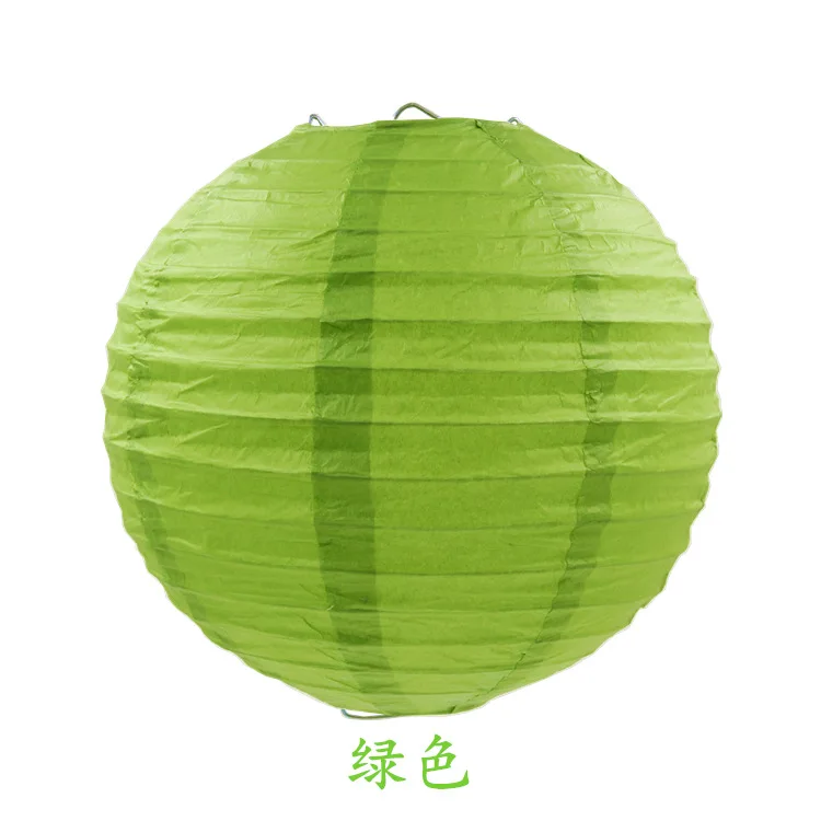 1 шт. 7 Размер(10-15-20-25-30-40cm) Королевский синий цвет Китайский Бумага Фонари декоративные Бумага лампион фестиваль мяча Свадебная вечеринка украшения - Цвет: green
