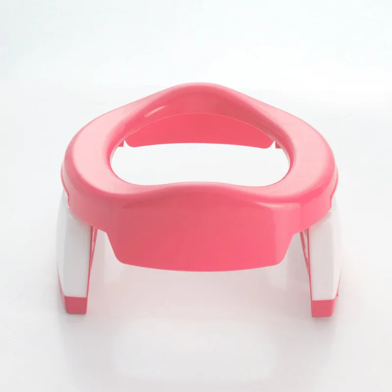 Portable Baby Potchildren's Toilet Travel/car Baby Toilet Folding Children's Toilet Training Seat Pot For Kids Baby Toilet - Цвет: Pink Baby potty