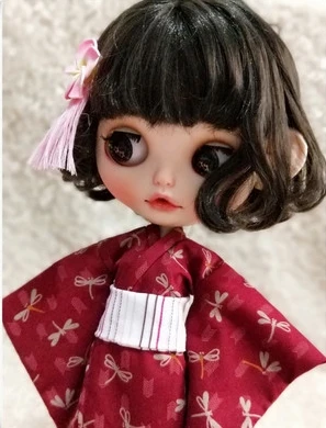 1 комплект = 2 шт. Новая Одежда для кукол модное японское кимоно с поясом для blyth licca ob24 1/6 аксессуары для кукол Одежда для кукол - Цвет: 7