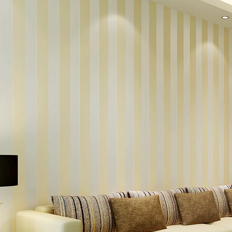 Современные минималистичные нетканые обои в горизонтальную полоску для офиса