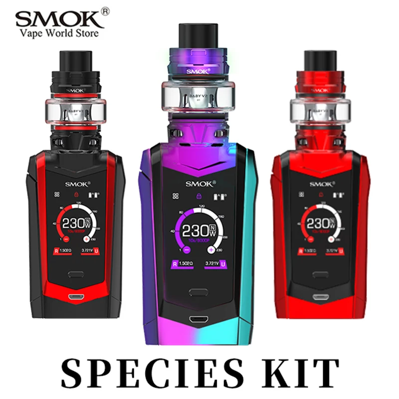 Vape SMOK SPECIES Kit Vaporizador 230WBox Mod с TFV8 BABY V2 Tank Cigarro Eletronico VS Alien S8088|Системы нагревания табака