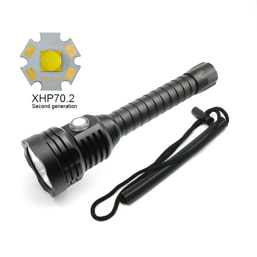 Светодиодный фонарик для дайвинга CREE XHP70.2 светодиодный фонарь 4000 люмен светодиодный фонарь для подводной съемки 100 м водонепроницаемый тактический фонарь